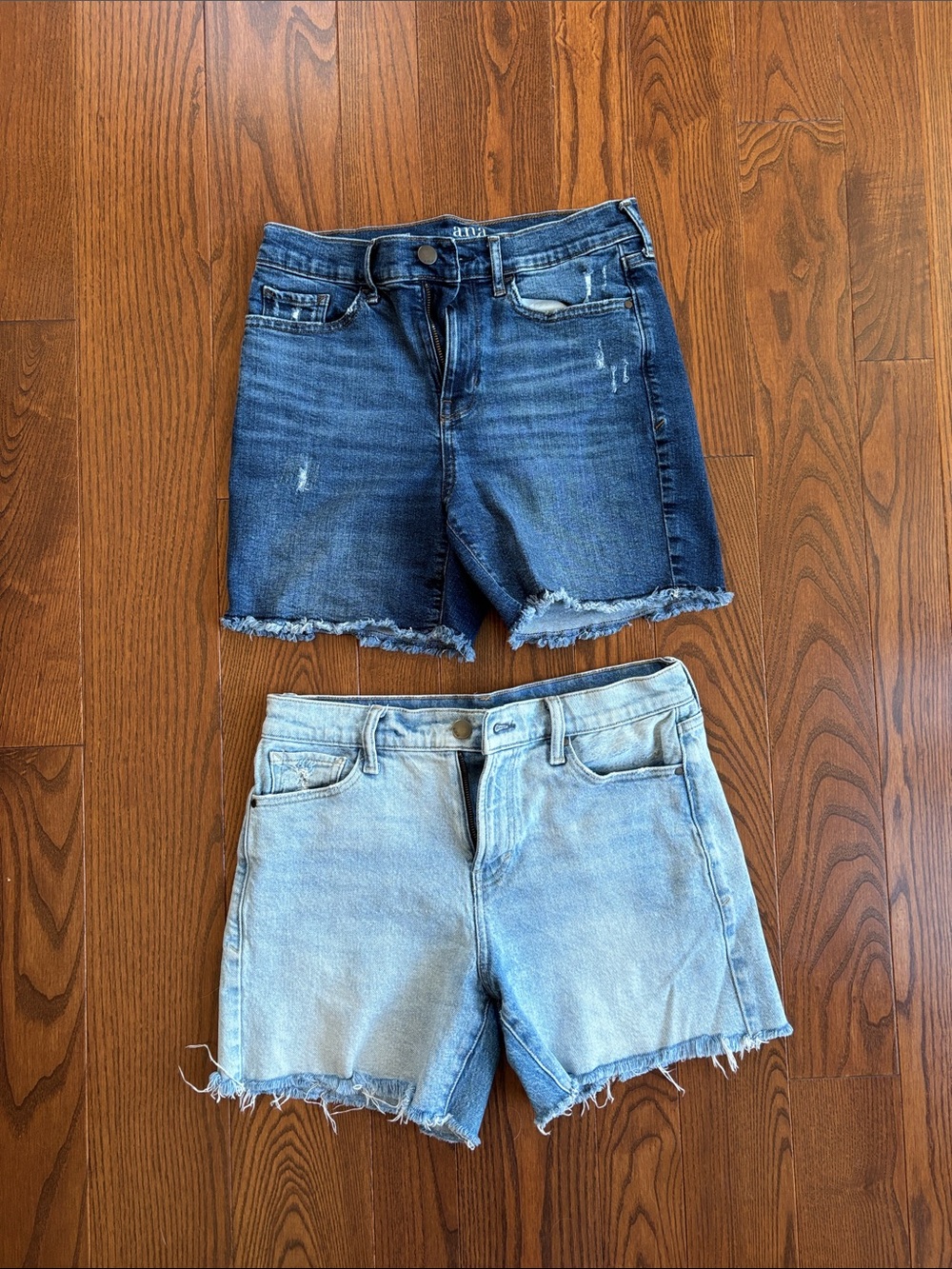 a.n.a Women's Denim Shorts Duo - Light Blue & Dark Blue